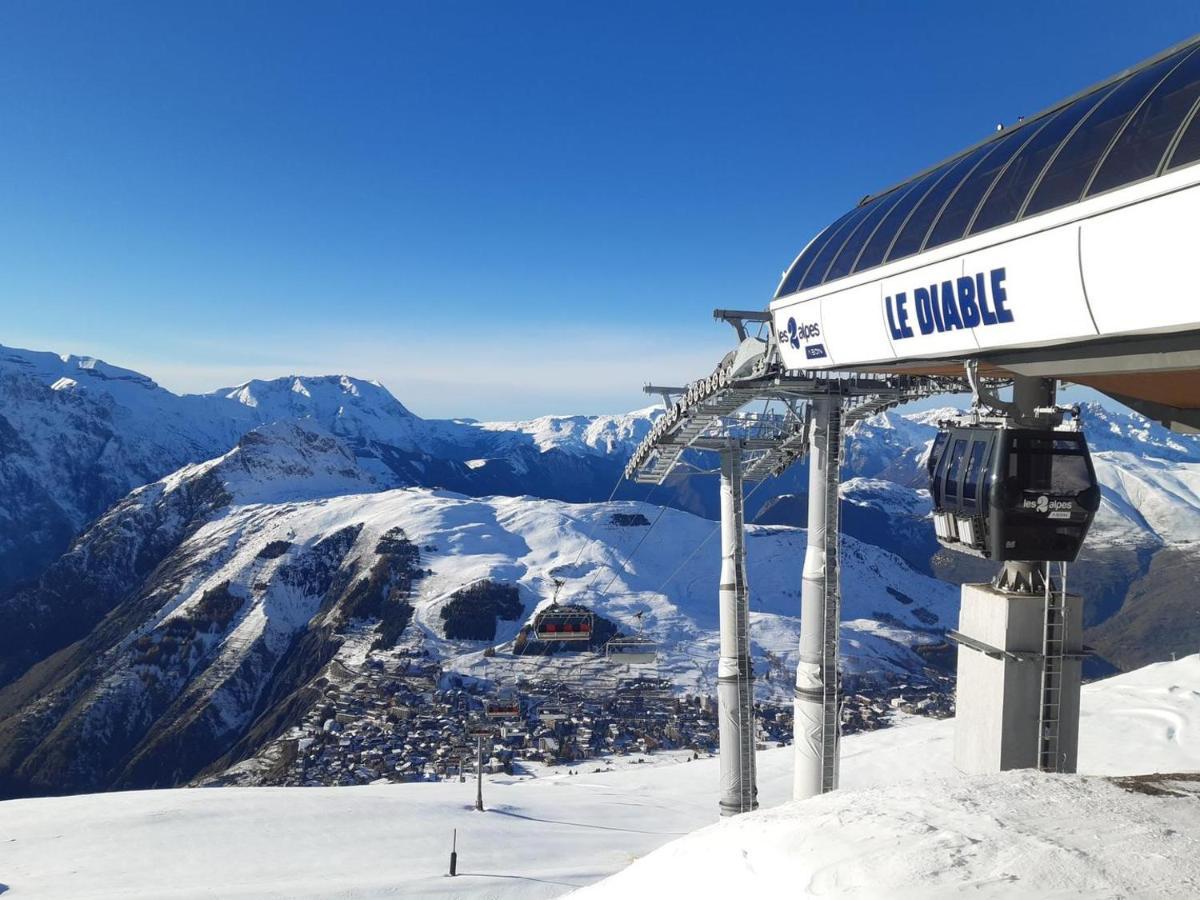 Le Paradis Du Diable 6 Pers 40M2 Pied Des Pistes Et Du Telesiege Du Diable لو دوز آلب المظهر الخارجي الصورة